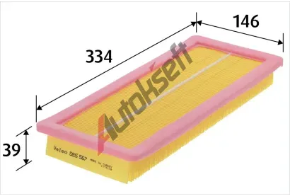 VALEO Vzduchov filtr VA 585567, 585567