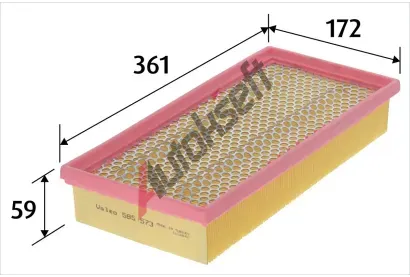 VALEO Vzduchový filtr VA 585573, 585573 VALEO Vzduchový filtr VA 585573, 585573