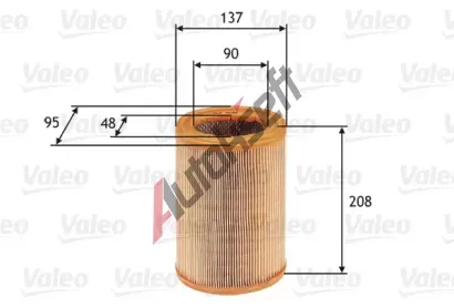 VALEO Vzduchov filtr VA 585608, 585608