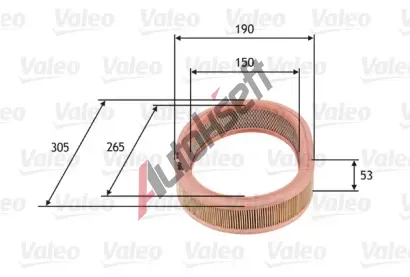 VALEO Vzduchov filtr VA 585627, 585627