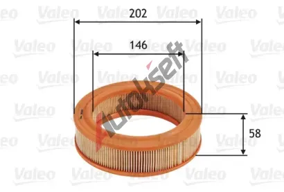 VALEO Vzduchov filtr VA 585644, 585644
