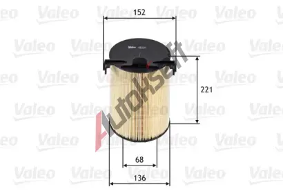 VALEO Vzduchov filtr VA 585652, 585652