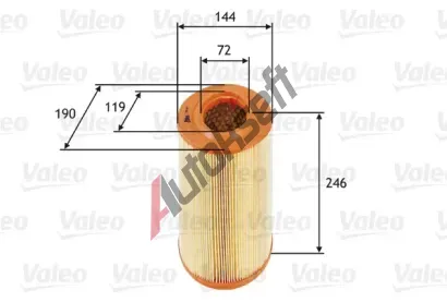 VALEO Vzduchov filtr VA 585669, 585669