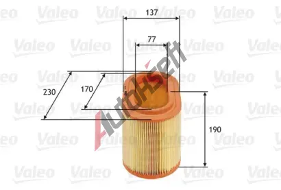VALEO Vzduchov filtr VA 585690, 585690