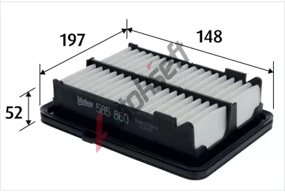 VALEO Vzduchový filtr VA 585860, 585860 VALEO Vzduchový filtr VA 585860, 585860
