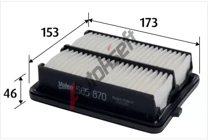 VALEO Vzduchov� filtr VA 585870, 585870