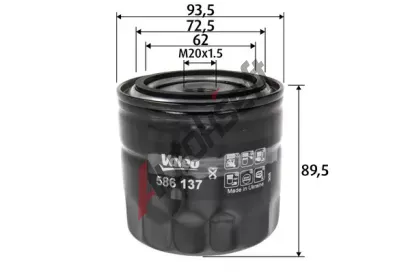 VALEO Olejov filtr VA 586137, 586137