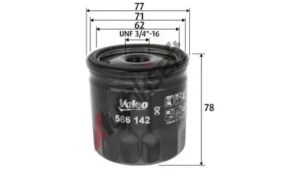 VALEO Olejov filtr VA 586142, 586142
