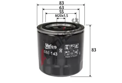 VALEO Olejov filtr VA 586143, 586143