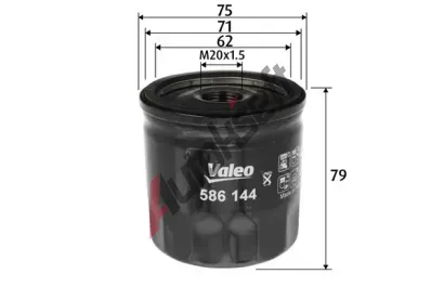 VALEO Olejov filtr VA 586144, 586144