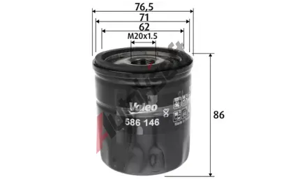 VALEO Olejov filtr VA 586146, 586146