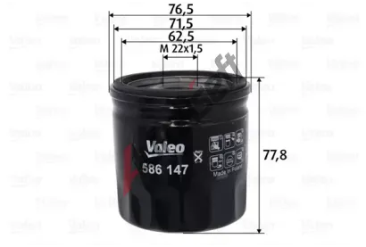 VALEO Olejov filtr VA 586147, 586147