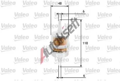 VALEO Palivov filtr VA 587005, 587005