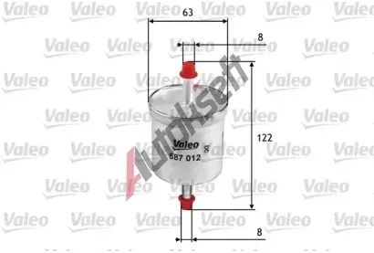 VALEO Palivov filtr VA 587012, 587012