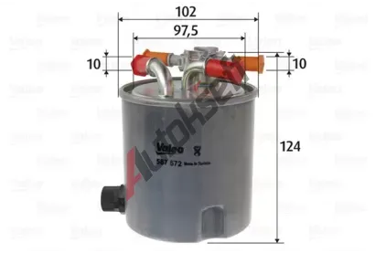 VALEO Palivov filtr VA 587572, 587572