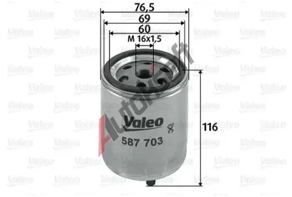 VALEO Palivov filtr VA 587703, 587703