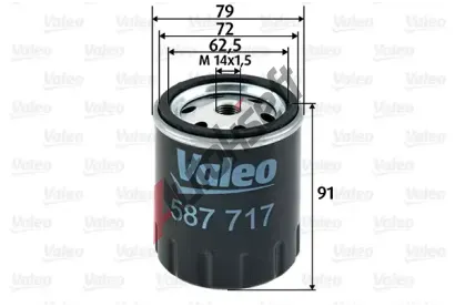 VALEO Palivov filtr VA 587717, 587717