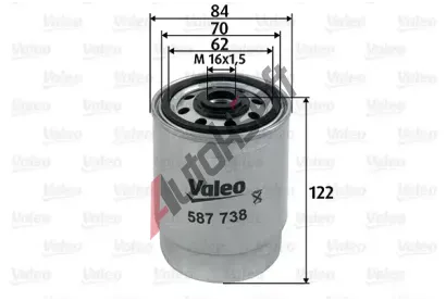 VALEO Palivov filtr VA 587738, 587738