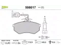 VALEO Sada brzdovch destiek kotouov brzdy ‐ VA 598017