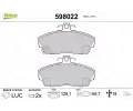 VALEO Sada brzdovch destiek kotouov brzdy ‐ VA 598022