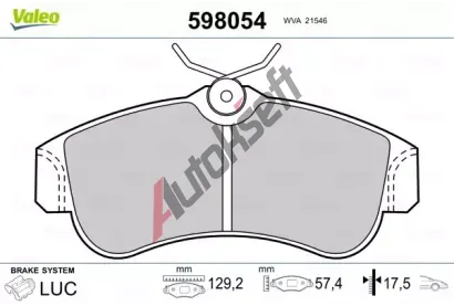 VALEO Sada brzdov�ch desti�ek kotou�ov� brzdy VA 598054, 598054