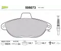 VALEO Sada brzdových destiček kotoučové brzdy ‐ VA 598073  VALEO Sada brzdových destiček kotoučové brzdy ‐ VA 598073