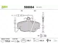 VALEO Sada brzdovch destiek kotouov brzdy ‐ VA 598084