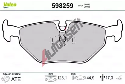 VALEO Sada brzdovch destiek kotouov brzdy VA 598259, 598259