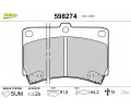 VALEO Sada brzdovch destiek kotouov brzdy ‐ VA 598274