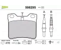 VALEO Sada brzdových destiček kotoučové brzdy ‐ VA 598295  VALEO Sada brzdových destiček kotoučové brzdy ‐ VA 598295