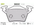 VALEO Sada brzdovch destiek kotouov brzdy ‐ VA 598301