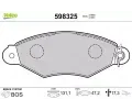 VALEO Sada brzdovch destiek kotouov brzdy ‐ VA 598325