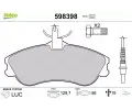 VALEO Sada brzdovch destiek kotouov brzdy ‐ VA 598398