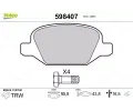VALEO Sada brzdovch destiek kotouov brzdy ‐ VA 598407