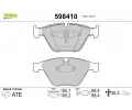 VALEO Sada brzdovch destiek kotouov brzdy ‐ VA 598410