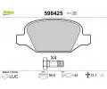 VALEO Sada brzdovch destiek kotouov brzdy ‐ VA 598425