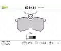 VALEO Sada brzdovch destiek kotouov brzdy ‐ VA 598431