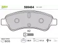 VALEO Sada brzdovch destiek kotouov brzdy ‐ VA 598464