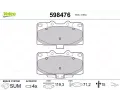 VALEO Sada brzdov�ch desti�ek kotou�ov� brzdy&nbsp;&dash;&nbsp;VA 598476