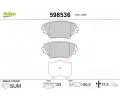 VALEO Sada brzdovch destiek kotouov brzdy ‐ VA 598536