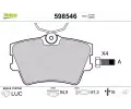VALEO Sada brzdovch destiek kotouov brzdy ‐ VA 598546