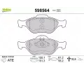 VALEO Sada brzdovch destiek kotouov brzdy ‐ VA 598564