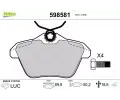 VALEO Sada brzdovch destiek kotouov brzdy ‐ VA 598581