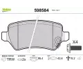 VALEO Sada brzdovch destiek kotouov brzdy ‐ VA 598584