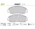 VALEO Sada brzdovch destiek kotouov brzdy ‐ VA 598627