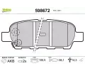 VALEO Sada brzdovch destiek kotouov brzdy ‐ VA 598672