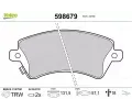 VALEO Sada brzdovch destiek kotouov brzdy ‐ VA 598679