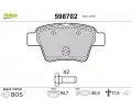 VALEO Sada brzdovch destiek kotouov brzdy ‐ VA 598702