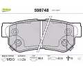 VALEO Sada brzdovch destiek kotouov brzdy ‐ VA 598748