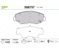 VALEO Sada brzdovch destiek kotouov brzdy ‐ VA 598757